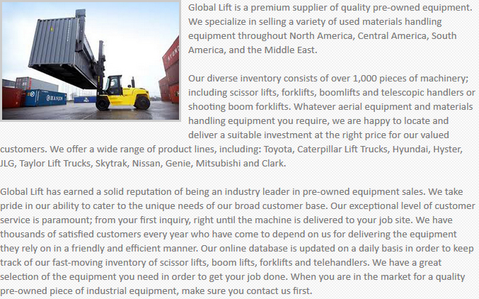 Global Lift Equipment Victorville